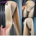 Stema 613 Blonde Straight Premade 13X4 Transparent Lace Front Wig