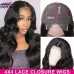 Stema 4x4 Regular Brown Lace Loose Wave Lace Closure Wig 180% Density