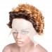 Stema Ombre Pixie Cut Wig T Part Human Hair Wigs Curly