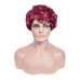 Stema 99j Burgundy Pixie Cut Machine Made Human Hair Wigs