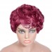 Stema 99j Burgundy Pixie Cut Machine Made Human Hair Wigs