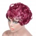 Stema 99j Burgundy Pixie Cut Machine Made Human Hair Wigs