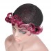 Stema 99j Burgundy Pixie Cut Machine Made Human Hair Wigs