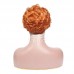 Stema Ginger Orange Pixie Cut Machine Made Human Hair Wigs