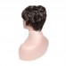 Stema Pixie Cut Wavy Human Hair Machine Made Wig