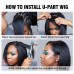 Stema Kinky Straight U Part V Part Leave Out Human Hair Wigs