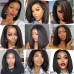 Stema Glueless Short Bob Human Hair Wig Kinky Straight U Part Wig