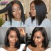 Stema Glueless Short Bob Human Hair Wig Kinky Straight U Part Wig