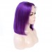 Stema Green /Purple 4x4 Lace Closure Straight Bob Wig