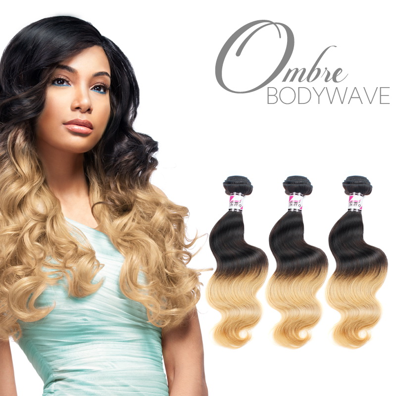 Black And Blonde 613 Virgin Body Wave Hair Weave Ombre Hair