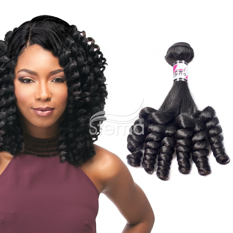 Virgin Hair Weave Funmi Curly Princess Style